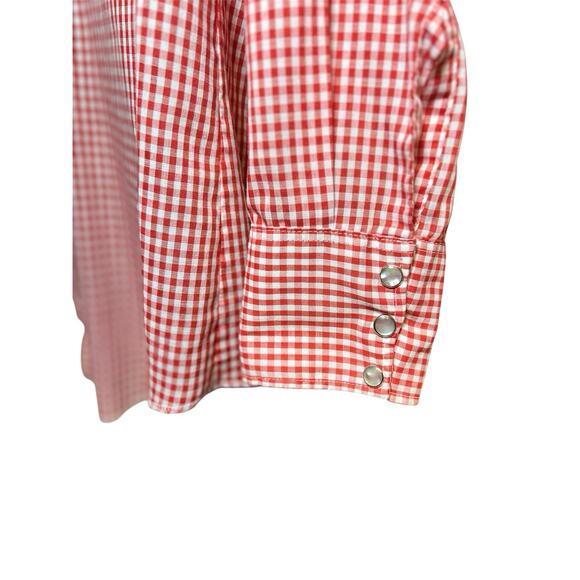 HbarC VTG California Western Pearl Snap Shirt Mens Size 17.5 34 Made in USA - Picture 3 of 10